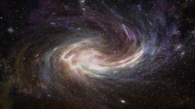 Soyut gökada ve nebula çizimi