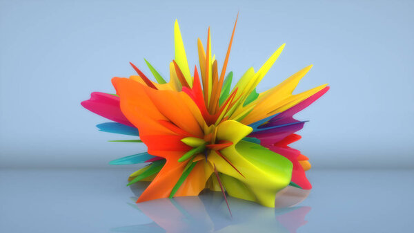 3d render. Abstract sculpture background