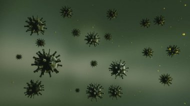 3d render. Abstract virus illustration concept clipart