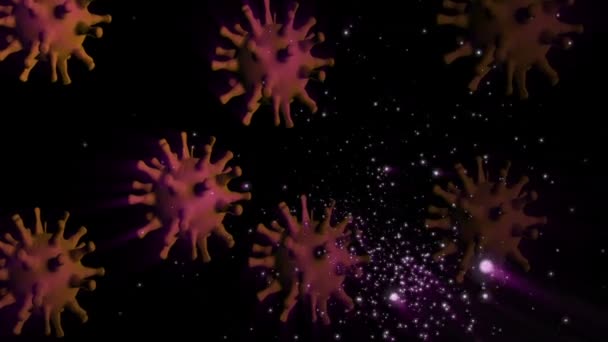Boyutlu Görüntüleme Coronavirus Konsept Çizimi — Stok video