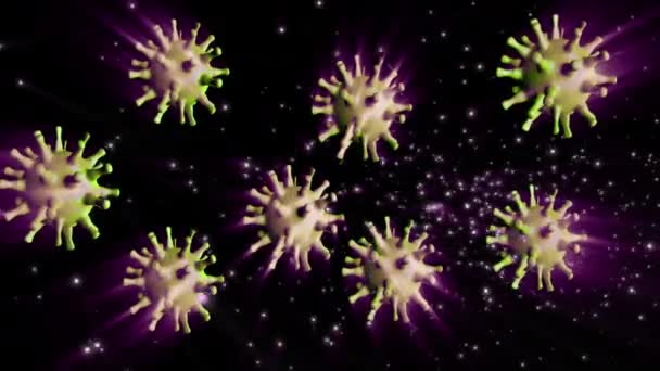 Render Coronavirus Concepto Ilustración — Vídeos de Stock