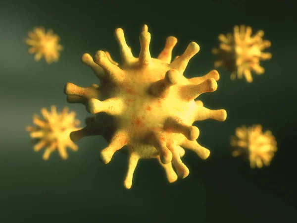 Renderização Ilustração Conceito Coronavirus — Fotografia de Stock