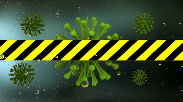 Renderização Ilustração Conceito Coronavirus — Fotografia de Stock