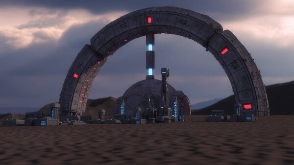 3d render. Unidentified flying object