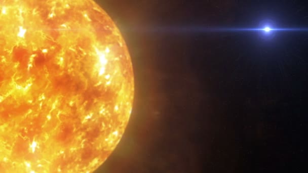 Wirujące Słońce Emisja Cząstek Stałych — Wideo stockowe