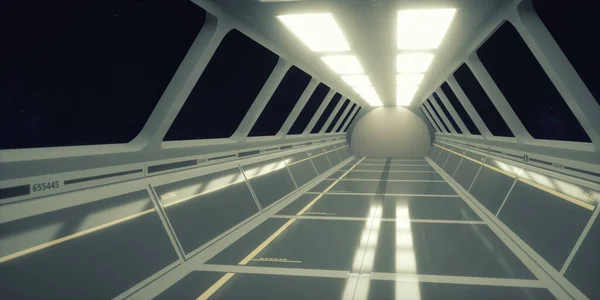 Rendu Corridor Scifi Futuriste — Photo