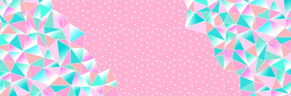 Leuke Achtergrond Voor Een Prinses Met Kristallen Veelkleurige Driehoeken Girly — Stockvector