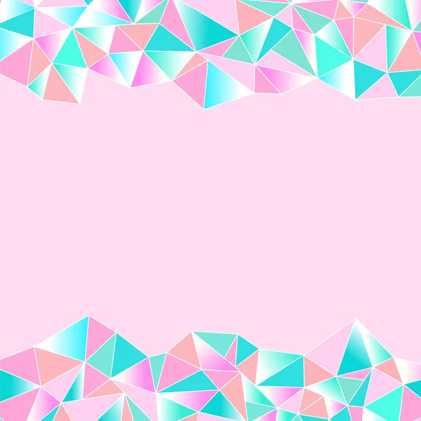 Roztomilé Pozadí Pro Princeznu Krystaly Mnohobarevné Trojúhelníky Dívčí Vzor Vektorová — Stockový vektor