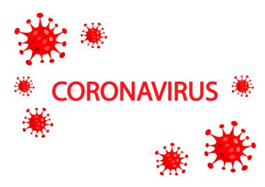 2019-nCoV Novel Corona virüs konsepti. Wuhan şehrinden Covid-19 Solunum Sendromu. vektör illüstrasyonu