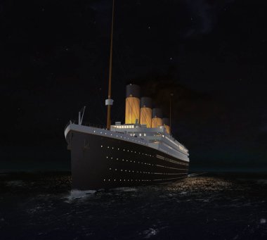 RMS Titanic Last Night on the Atlantic Illustration clipart