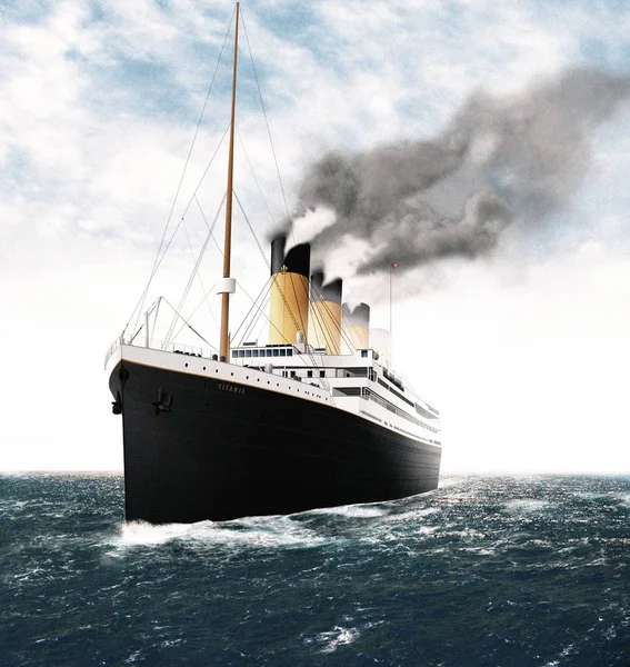 Illustration Titanic Havet Dagen Royaltyfria Stockfoton