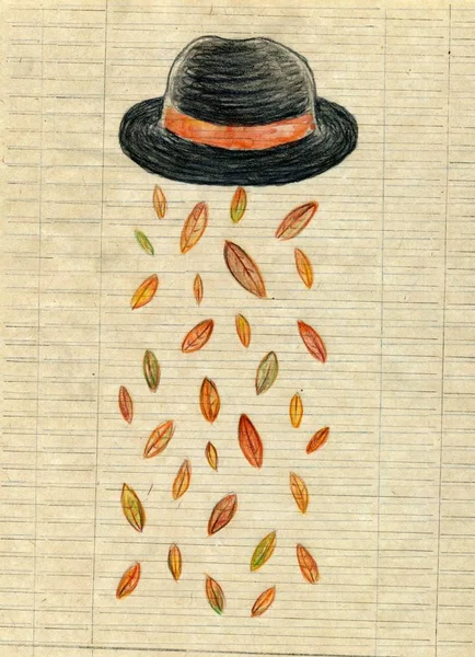 Φθινοπωρινό Καπέλο Φθινόπωρο — Φωτογραφία Αρχείου