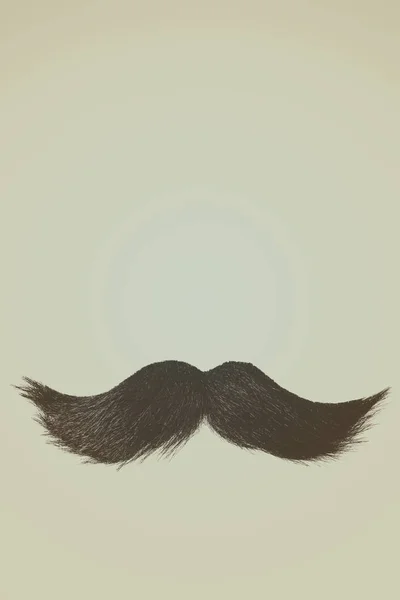 Bigode Encaracolado Preto Fundo Retro Com Copyspace — Fotografia de Stock