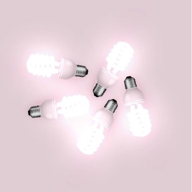 Eskiler, vektör çizim arasında enerji koruyucu ampul