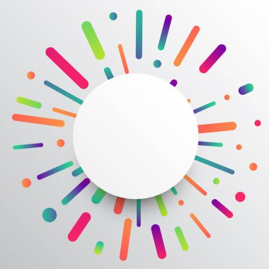 Mavi oklarla ve reklam için temiz ve renkli şablonu