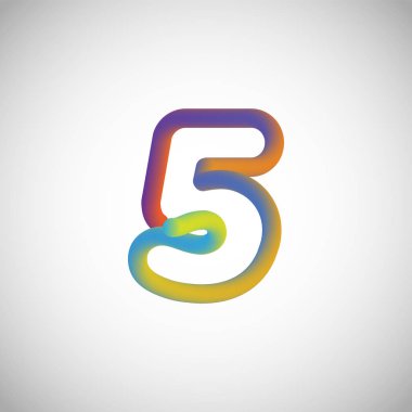 Renkli karakter bir yazı kümesi, illüstrasyon vektör