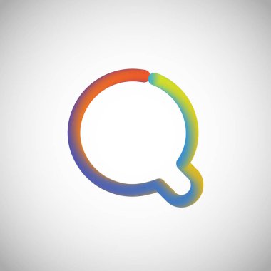 Renkli karakter bir yazı kümesi, illüstrasyon vektör