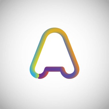 Renkli karakter bir yazı kümesi, illüstrasyon vektör