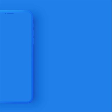 Gerçekçi mat renkli telefon, vektör çizim