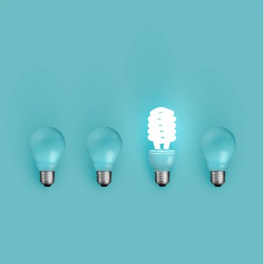 Enerji tasarrufu ve özgün kesimine, vektör çizim