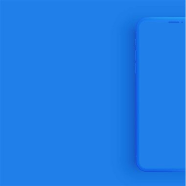 Gerçekçi mat renkli telefon, vektör çizim