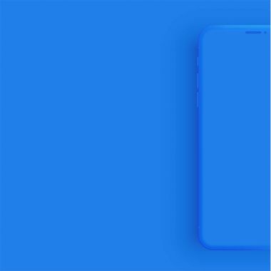 Gerçekçi mat renkli telefon, vektör çizim