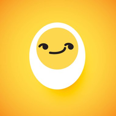 Şirin yumurta ifadesi, vektör çizimi.