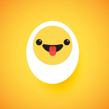 Şirin yumurta ifadesi, vektör çizimi.