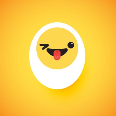 Şirin yumurta ifadesi, vektör çizimi.