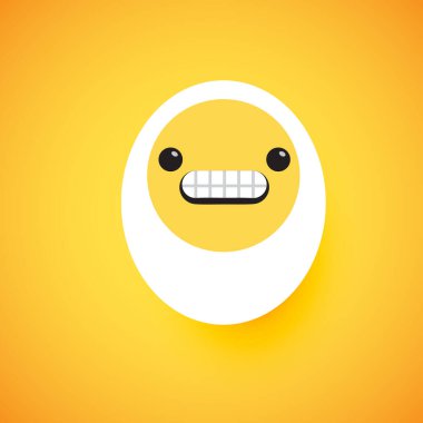 Şirin yumurta ifadesi, vektör çizimi.