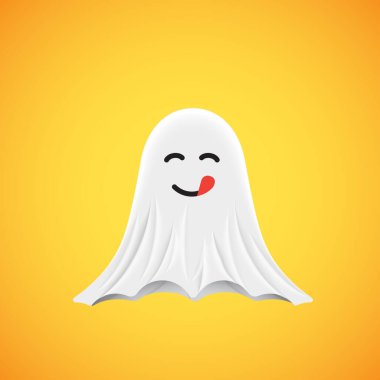 Yüksek detaylı hayalet ifadesi, vektör illüstrasyonu