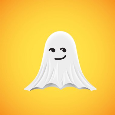 Yüksek detaylı hayalet ifadesi, vektör illüstrasyonu