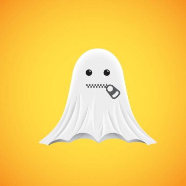 Yüksek detaylı hayalet ifadesi, vektör illüstrasyonu