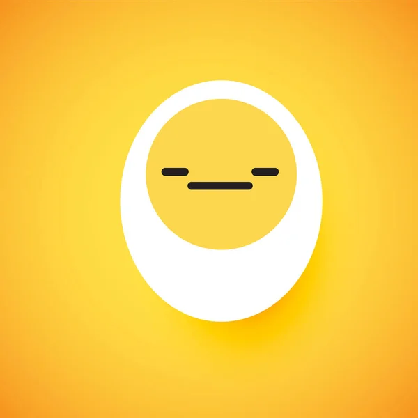 Cute egg emoticon face, vector illustration — Stock Vector