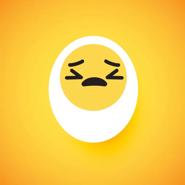 Χαριτωμένο emoticon αυγό πρόσωπο, διανυσματική απεικόνιση — Διανυσματικό Αρχείο