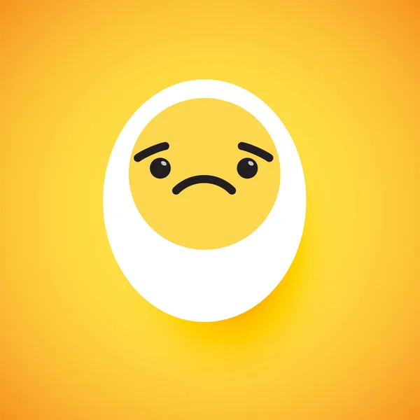 Cara de emoticono de huevo lindo, ilustración de vector — Archivo Imágenes Vectoriales