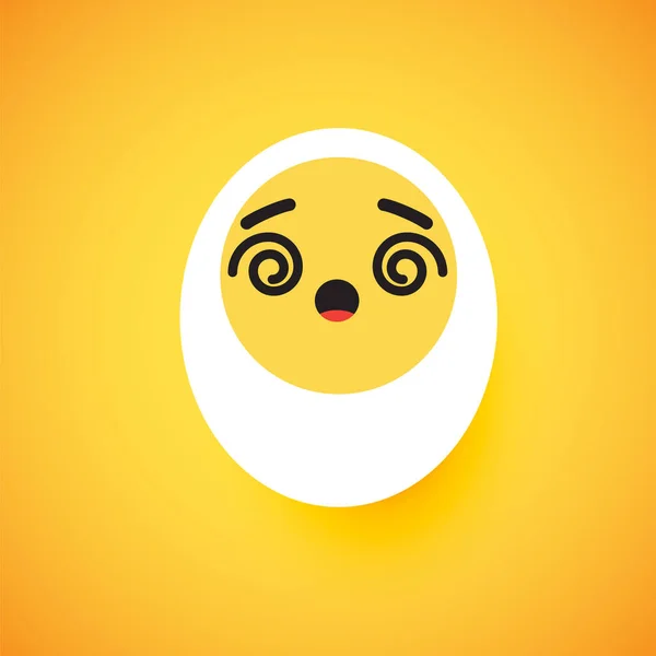 Χαριτωμένο emoticon αυγό πρόσωπο, διανυσματική απεικόνιση — Διανυσματικό Αρχείο