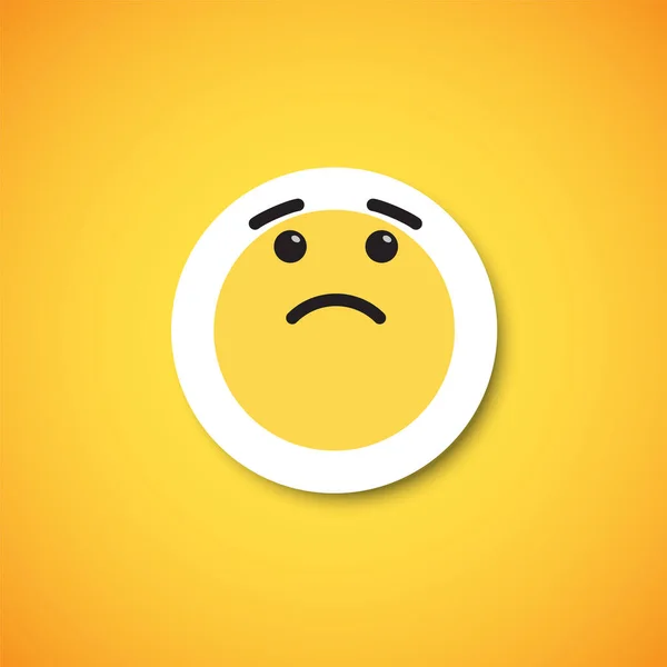 Adesivo emoticon carino giallo, illustrazione vettoriale — Vettoriale Stock