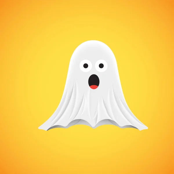 Emoticono fantasma lindo de alto detalle, ilustración vectorial — Vector de stock