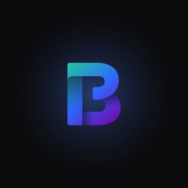 Mavi kağıt karakteri bir yazı dizisinden, vektör illüstrasyonundan katladı