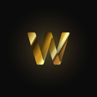 Altın kağıt karakteri bir yazı dizisinden, vektör illüstrasyonundan katladı