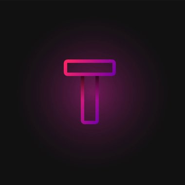 Pembe katlanmış çizgi karakteri bir yazı tipinden, vektör illüstrasyonundan