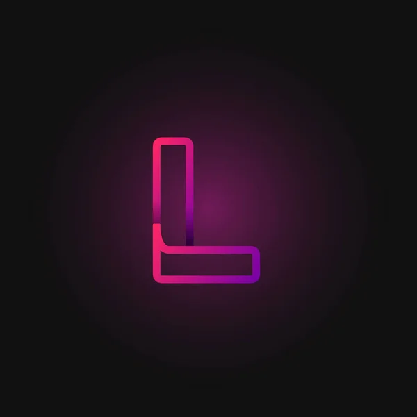 Ροζ διπλωμένος χαρακτήρας γραμμής από μια γραμματοσειρά, διανυσματική απεικόνιση — Διανυσματικό Αρχείο