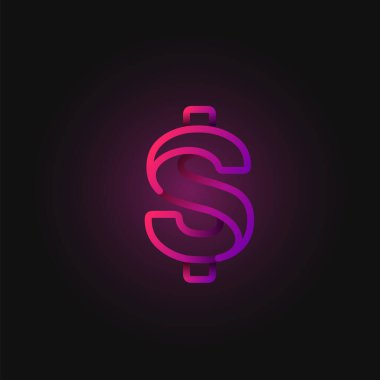 Pembe katlanmış çizgi karakteri bir yazı tipinden, vektör illüstrasyonundan