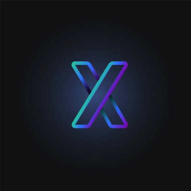 Mavi kağıt karakteri bir yazı dizisinden, vektör illüstrasyonundan katladı