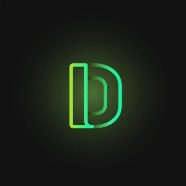 Yeşil kağıt karakteri bir yazı dizisinden, vektör illüstrasyonundan katladı