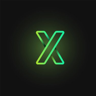 Yeşil kağıt karakteri bir yazı dizisinden, vektör illüstrasyonundan katladı