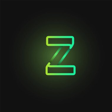 Yeşil kağıt karakteri bir yazı dizisinden, vektör illüstrasyonundan katladı