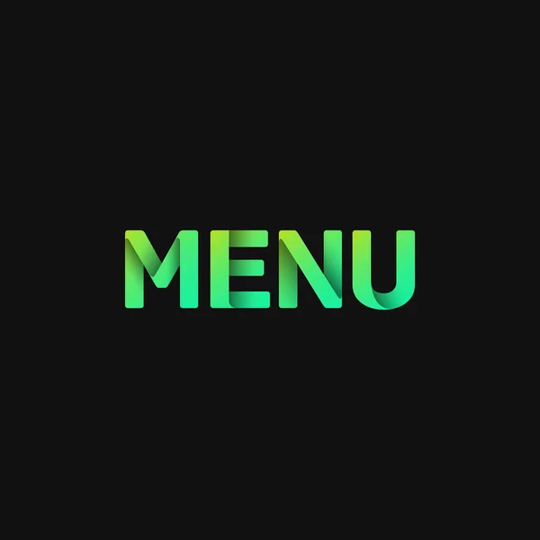 Menu 어두운 일러스트 — 스톡 벡터