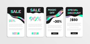 Siyah ve yanardöner uçucu seti, vektör illüstrasyonu